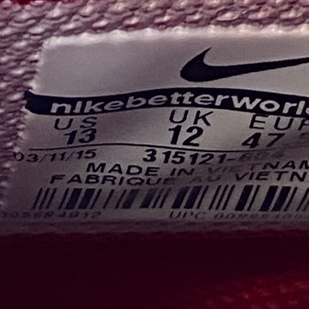 Nike Air Force 1 High Top Red Men’s Size 13 Preowned - Picture 8 of 9